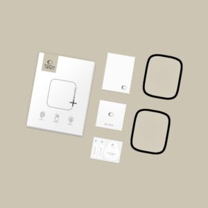 HIBRIDINIS STIKLAS Tech-Protect GLASS FLEX+ 2-PACK XIAOMI REDMI WATCH 6 JUODAS - Image 3