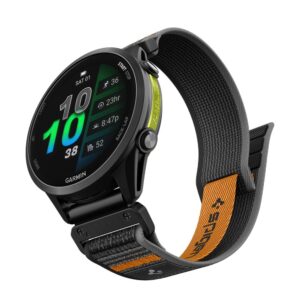 Spigen AthLex Air Garmin QuickFit 22 mm aktyvus juodos spalvos/oranžinės spalvos - Image 2