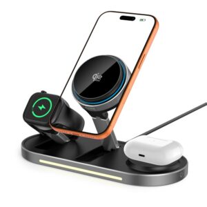 Tech-Protect A51 ArcticBoost 3in1 Magnetinis MagSafe belaidis įkroviklis 25W QI2.2 juodos spalvos - Image 2