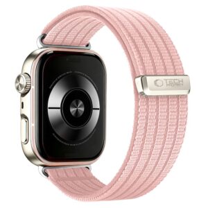 Tech-Protect NYLON Huawei Watch Fit 3 / 4 / 4 Pro / 5 / 5 Pro ŠVIESIAI ROŽINĖ - Image 2