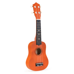Medinė vaikiška ukulelė, 4 nailoninės stygos, ECOTOYS - Image 3