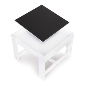 Medinių vaikiškų baldų komplektas: stalas su kreidine lenta + 2 kėdės ECOTOYS - Image 3