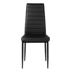 Eko-odos kėdės svetainei ir valgomajam, 4 vienetų komplektas, juodos spalvos, ModernHome - Image 3