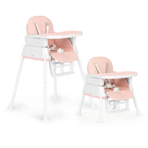 Sulankstoma vaikiška maitinimo kėdutė 3-in-1, rožinė, ECOTOYS - Image 3