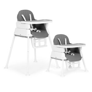 Sulankstoma vaikiška maitinimo kėdutė 3-in-1, pilka, ECOTOYS - Image 3