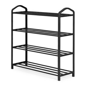 Metalinis batų stovas, 4 lentynos, 12 porų batų, juodas ModernHome - Image 3