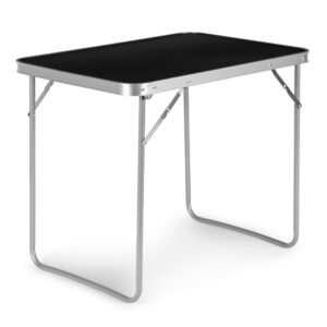 Stovyklavimo stalas, sulankstomas iškylų stalas, 80x60 cm, juodas, MultiGarden - Image 3