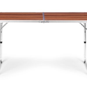 Turistinis stalas, sulankstomas kempingo stalas, rudas stalviršis, 120x60 cm, MultiGarden - Image 3