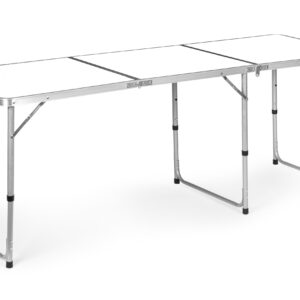 Stovyklavimo stalas, sulankstomas stovyklavimo stalas, baltas 180x60 cm stalviršis, MultiGarden - Image 3