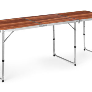 Stovyklavimo stalas, sulankstomas stovyklavimo stalas, rudas 180x60 cm stalviršis, MultiGarden - Image 3