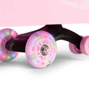 Vaikiškas paspirtukas-mašinėlė su LED ratukais, rožinis ECOTOYS - Image 3