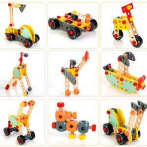 Medinis dirbtuvių stalas su įrankiais vaikams ECOTOYS - Image 3