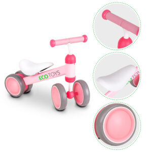 Balansinis dviratis, treniruoklis, mini dviratis vaikams, rožinis ECOTOYS - Image 3