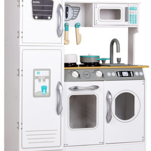 Didelė balta medinė vaikiška virtuvėlė ECOTOYS - Image 3