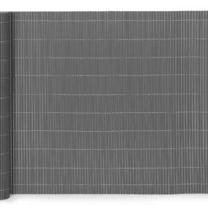 Dvipusis bambukinis kilimėlis 100x500 cm balkonui, terasai, tvorai, antracito spalvos MultiGarden - Image 3