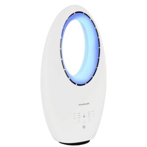 Modernus pastatomas ventiliatorius be menčių 60W – 3 režimai, nuotolinio valdymo pultas, laikmatis, LED apšvietimas - Image 3