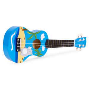 Vaikiška ukulelė, medinė, 4 nailoninės stygos su mediatoriumi ECOTOYS - Image 3