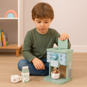 Medinis kavos aparatas vaikams, baristos rinkinys, 8 dalys, ECOTOYS - Image 3