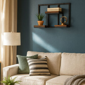 Sieninis gėlių stovas, pakabinama lentyna gėlėms ir dekoracijoms, 3 pakopų, Loft stiliaus, ModernHome - Image 3