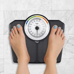 Klasikinės mechaninės vonios svarstyklės iki 180 kg juodos spalvos WEBBER BMI - Image 3