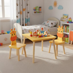 Vaikiškų baldų komplektas stalas + 2 kėdės Giraffe ECOTOYS - Image 3