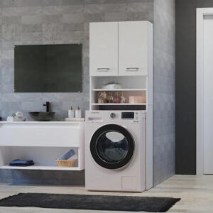 Vonios kambario spintelė virš skalbimo mašinos, lentyna, 183 cm ModernHome - Image 3