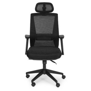 Ergonomiškas pasukamas biuro kėdė, reguliuojamo aukščio, juoda, ModernHome - Image 3