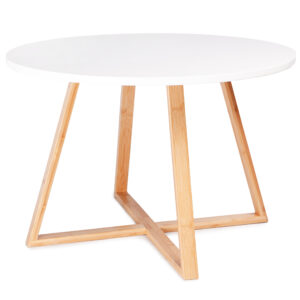 Modernus skandinaviško stiliaus kavos staliukas 60 cm bambukinis, ModernHome - Image 3