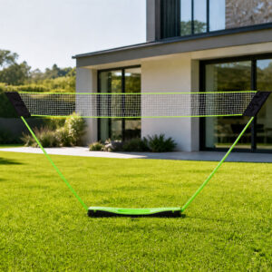 Badmintono rinkinys 300x156 cm sulankstomas tinklas, raketės, skraidukai, lagaminas, MOVEPRO - Image 3