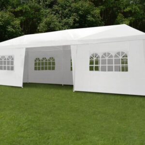 Sodo komercinė pavėsinė-palapinė, 3x9 m, 8 sienelės, balta, MultiGarden - Image 3