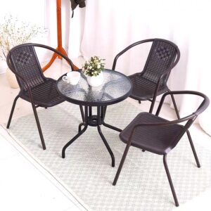 Sodo stalas 60cm grūdinto stiklo stalas sodui terasai balkonui MultiGarden - Image 3