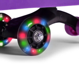 Vaikiškas paspirtukas-mašinėlė su LED ratukais, violetinis ECOTOYS - Image 3