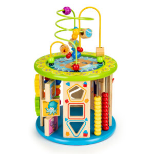 Medinis lavinamasis kubas su žaidimais ir kaladėlėmis, žvejybos žaidimas, ECOTOYS - Image 3