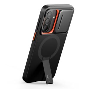 Tech-Protect KEVLAR AURA MAGSAFE Samsung Galaxy A57 JUODAS/ORANŽINIS - Image 3