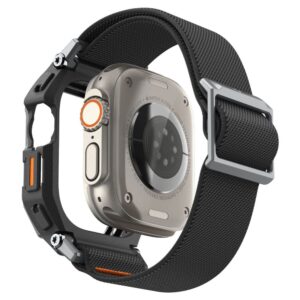 SPIGEN LITE FIT PRO IR GRŪDINTAS STIKLAS APPLE WATCH ULTRA 1 / 2 / 3 (49 MM) MATINĖ JUODA - Image 3