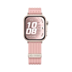Tech-Protect NYLON Huawei Watch Fit 3 / 4 / 4 Pro / 5 / 5 Pro ŠVIESIAI ROŽINĖ - Image 3