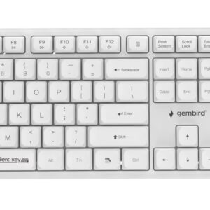 KEYBOARD +MOUSE WRL ENG/WHITE KBS-WMS-01-W GEMBIRD