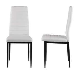 Eko odos kėdės svetainei ir valgomajam, 4 vienetų komplektas, baltos, ModernHome - Image 4