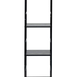 Moderni medinė lentyna, metalinis rėmas LOFT, 4 lentynos, juoda ModernHome - Image 4