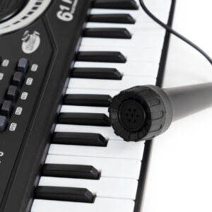 Vaikiškas pianinas su mikrofonu ir maitinimo šaltiniu - Image 4