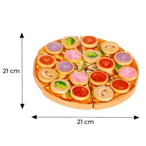 Medinė pica pjaustymui su „Velcro“ lipdukais vaikams, 27 dalys - Image 4
