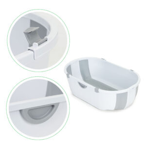 Sulankstoma kelioninė vonelė kūdikiams su išleidimo anga, pilka, ECOTOYS - Image 4