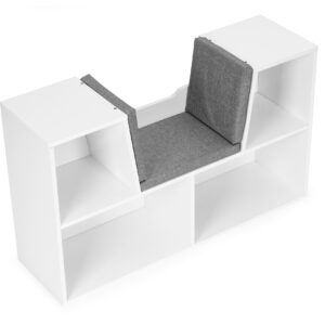 Vaikiška knygų lentyna su sėdyne ir suoliuku, ECOTOYS - Image 4