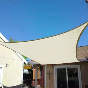 Stačiakampis tentas nuo saulės, vandeniui atsparus stogelis, 2x3 m, smėlio spalvos, MultiGarden - Image 4