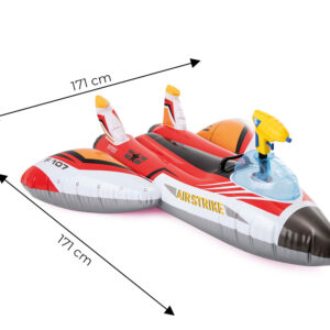Pripučiamas lėktuvas su vandens šautuvu, raudonas INTEX 57536 - Image 4