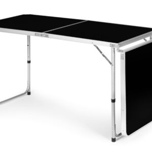 Stovyklavimo stalas, sulankstomas stovyklavimo stalas, juodas 180x60 cm stalviršis, MultiGarden - Image 4