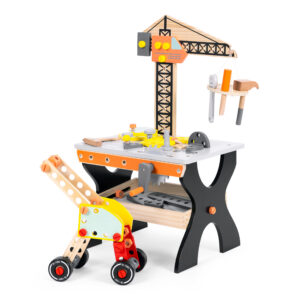 Medinis dirbtuvių stalas su įrankiais vaikams ECOTOYS - Image 4