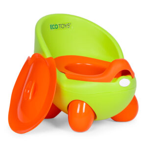 Vaikiška puoduko kėdutė, išimamas įdėklas, neslystančios kojelės, žalia, ECOTOYS - Image 4
