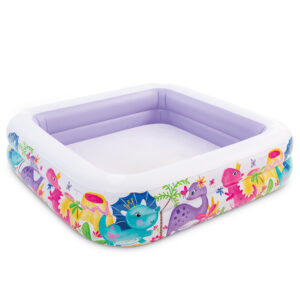 Pripučiamas vaikiškas baseinas su stogeliu, violetinis INTEX 57470-DINO - Image 4