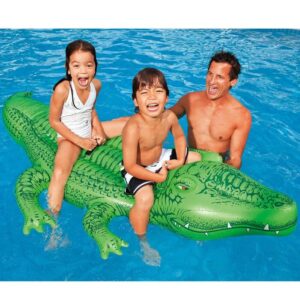 Pripučiamas krokodilo formos plaukimo čiužinys su rankenomis 203x114 cm INTEX 58562 - Image 4
